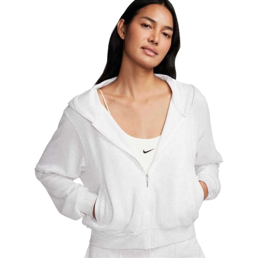 Nike Womens/Ladies Chill Plain Full Zip Hoodie / Birch Heather